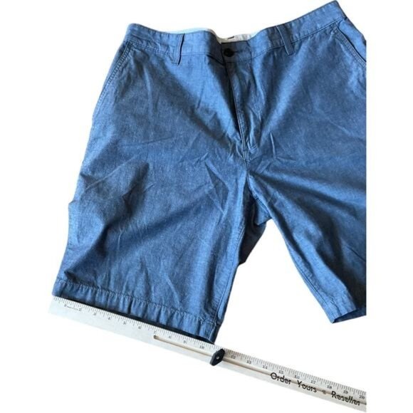 Dockers Mens Chambray Blue Casual Flat Front Shorts Size 36 - Picture 3 of 9